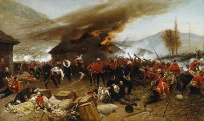 Оборона Роркса Дрифта 1879 by Альфонс Мари де Нёвиль, 1880 — digital art print download