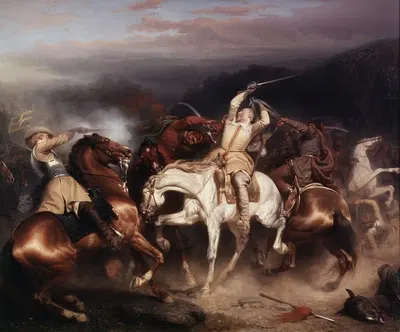 Король Густав II Адольф Шведский в Штум by Карл Вальблом, 1854 — digital art print download