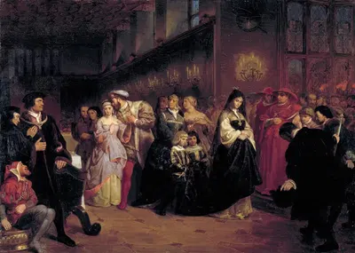 Свидание Анны Болейн by Эмануэль Готлиб Лойце, 1846 — digital art print download