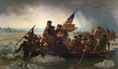 Вашингтон пересекает Делавэр by Эмануэль Готлиб Лойце, 1851 — digital art print download