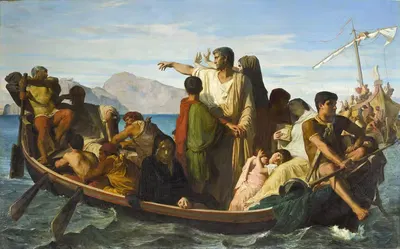 Тиберий в изгнании by Феликс-Жозеф Барриас, 1850 — digital art print download