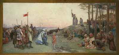 Ансгар, проповедующий христианство by Густав Седерстром, 1889 — digital art print download