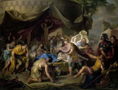 The Death of Epaminondas by Isaac Walraven, 1726 — digital art print download