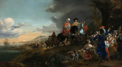 Голландский посол по пути в Исфахан by Ян Вейникс, 1653 - 1659 — digital art print download