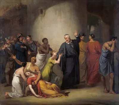 Добровольная жертва преподобного Хамбрекка на Тайване, 1662 by Ян Виллем Пиненман, 1810 — digital art print download