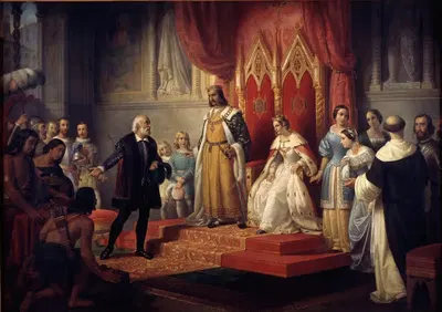 Христофор Колумб при дворе католических монархов by Хуан Кордеро, 1850 — digital art print download