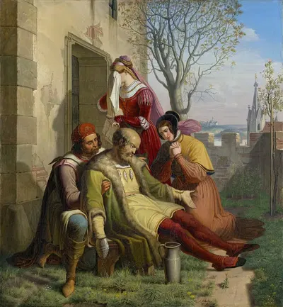 Смерть Гёца фон Берлихингена by Леопольд Шульц, 1839 — digital art print download