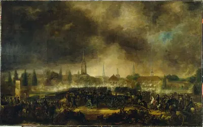 Штурм Лейпцига by Пер Краффт Младший, 1818 — digital art print download