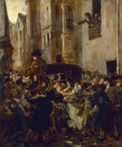 Шарлотта Корде арестована после убийства Марата by Альфред Деоденк, 1853 — digital art print download