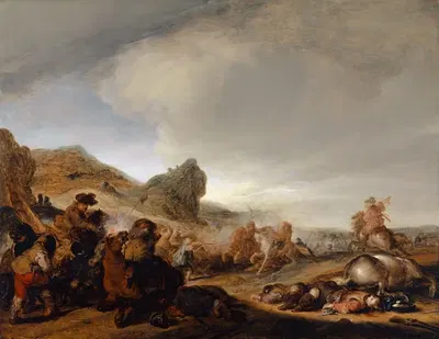 Cavalry Battle by Benjamin Gerritsz. Cuyp — digital art print download