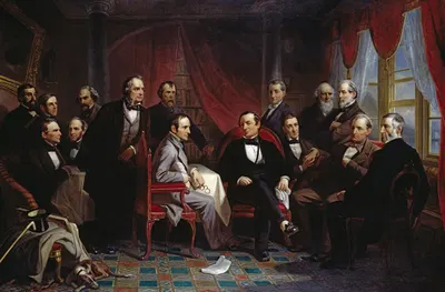 Washington Irving And His Literary Friends At Sunnyside by Christian Schussele — digital art print download