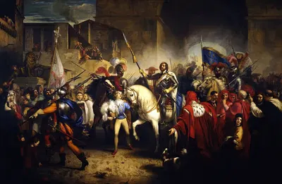 Вход Карла VIII во Флоренцию by Джузеппе Беццуоли, 1829 — digital art print download