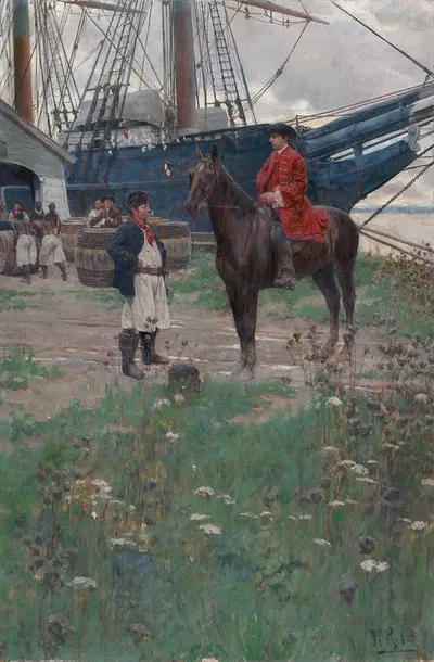 Причал плантации Вирджиния by Говард Пайл, 1896 — digital art print download