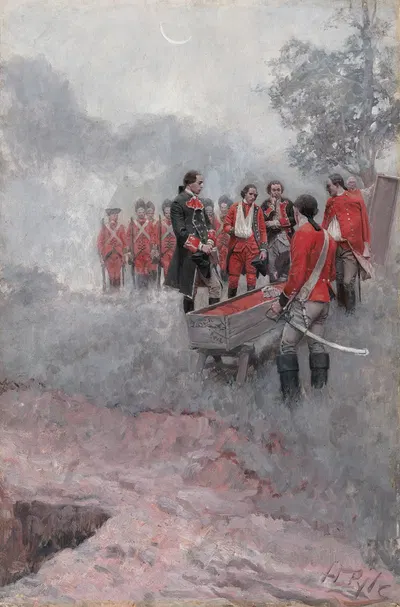 The Burial Of Braddock by Howard Pyle, 1896 — digital art print download