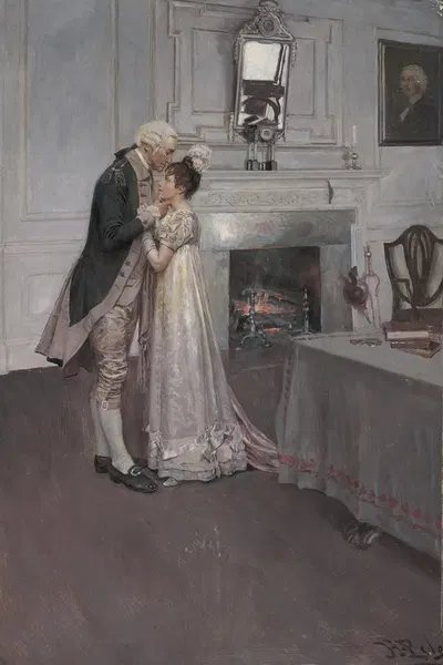 Вашингтон и Нелли Кастис by Говард Пайл, 1896 — digital art print download