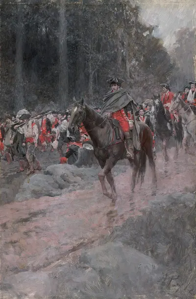 Отступление Вашингтона из Грейт-Медоус by Говард Пайл — digital art print download