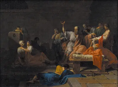 Смерть Сократа by Жан-Франсуа-Пьер Пейрон, 1786 – 1787 — digital art print download