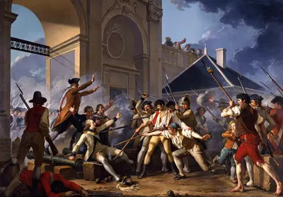 Героическое мужество молодого Дезиля, 31 августа 1790 года, в деле Нанси by Жан-Жак-Франсуа Ле Барбье — digital art print…