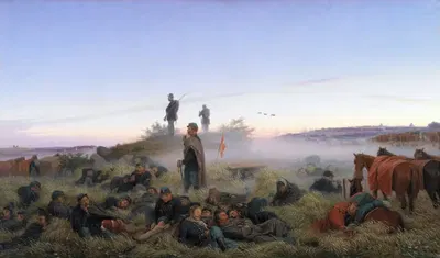 Утро после битвы при Истеде, 25 июля 1850 by Йорген Соне, 1876 — digital art print download