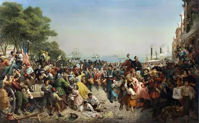 Return Of The 69th (Irish) Regiment, N.Y.S.M. From The Seat Of War by Louis Lang, 1862 — digital art print download