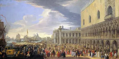 Прибытие графа Манчестера в Венецию by Лука Карлеварийс, 1707-1710 — digital art print download