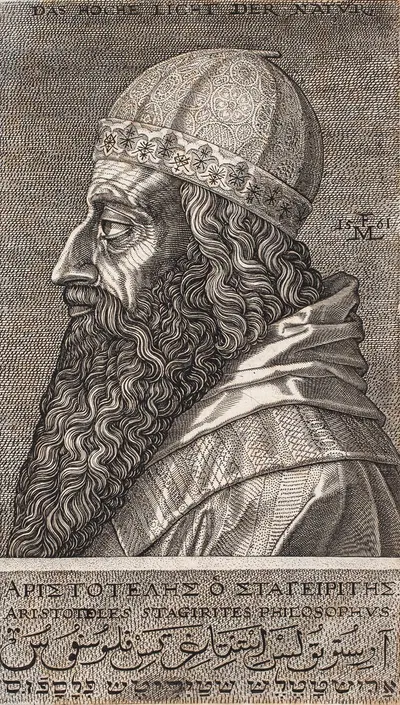 Aristotle, Half Lenght Portrait, Profile Toward The Left by Melchior Lorck, 1560 – 1561 — digital art print download