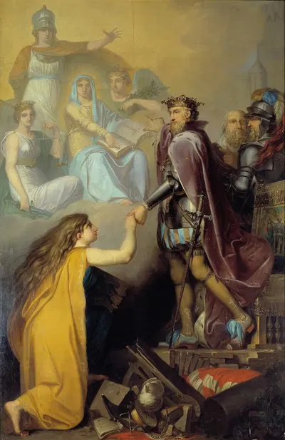 Christian III Succouring Denmark by Nicolai Abildgaard, 1780 – 1781 — digital art print download
