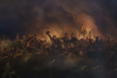 Шторм в Фредериксстаде 4 октября 1850 by Нильс Симонсен — digital art print download