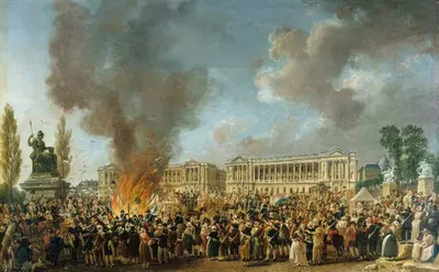 Праздник Единства и Воссоединения на площади Революции by Пьер-Антуан Демаки, 1793 — digital art print download