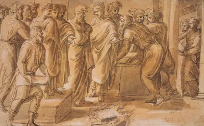 Alexander Preventing The Burning Of Homer’s Works by Pirro Ligorio, 1499 – 1582 — digital art print download