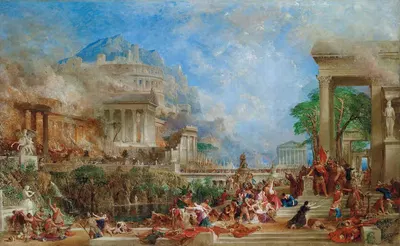 The Sack Of Corinth by Thomas Allom, 1870 — digital art print download