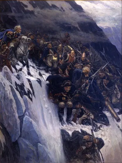 Суворов, пересекающий Альпы в 1799 by Василий Суриков — digital art print download