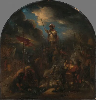 Brinio Raised on a Shield by Jan Lievens, 1650-1661 — digital art print download