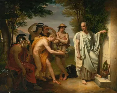 Гораций у могилы Вергилия by Жан-Бруно Гасси, 1817 — digital art print download