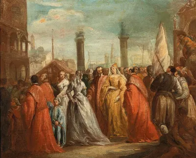 Прибытие Догаессы на Пьяццетту, Венеция by Венецианская школа — digital art print download