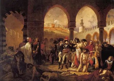Бонапарт посещает прокаженных в Яффе 11 марта 1799 by Антуан-Жан Гро, 1804 — digital art print download