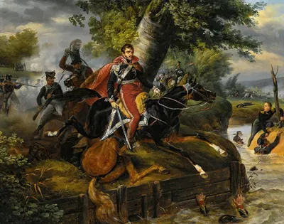 Смерть князя Понятовского 19 октября 1813 года by Гораций Верне, 1816 — digital art print download