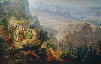 Император Максимилиан I на охоте на козерога by Франц Краммер, 1831 — digital art print download