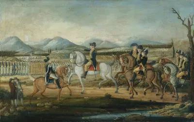 Вашингтон на смотре Западной армии в Форт-Камберленде, Мэриленд by Фредерик Кеммельмайер — digital art print download