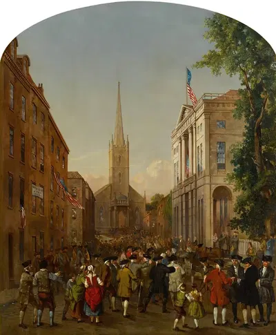 The Inauguration of George Washington by James H. Cafferty, 1789 — digital art print download