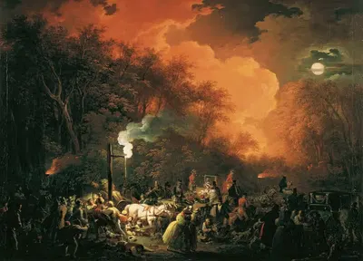 Конец стувершенского фейерверка 7 мая 1833 by Иоганн Иосиф Шиндлер, 1833-1836 — digital art print download