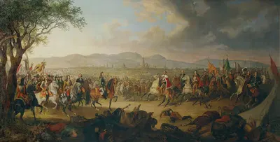 Император Леопольд I и король Ян III Собеский перед Веной by Иоганн Непомук Хёхле — digital art print download