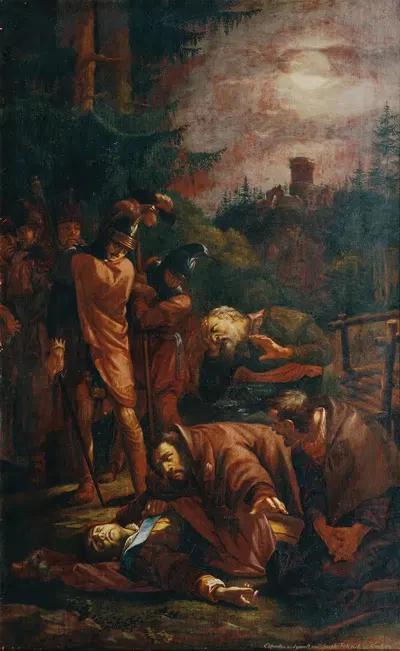 Смерть пфальцграфа Отто Баварского by Иосиф фон Фюрих, 1829 — digital art print download