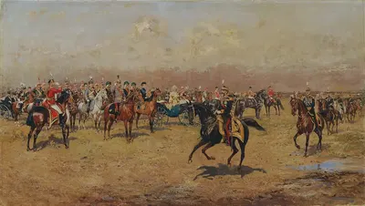 Военный парад перед императором Францем Иосифом I by Тадеуш Айдукевич, 1899 — digital art print download