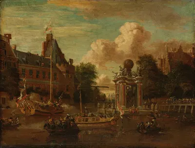 Московская легация в Амстердаме, 29 августа 1697 by Абрахам Сток, 1697 - 1708 — digital art print download
