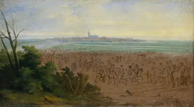 Войска Людовика XIV перед Наарденом, 20 июля 1672 by Адам Франс ван дер Мюлен, 1672 - 1690 — digital art print download