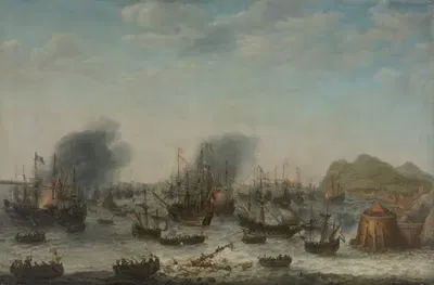 Морское сражение у Гибралтара, 25 апреля 1607 года (Победа над испанцами у Гибралтара флотом под командованием адмирала…