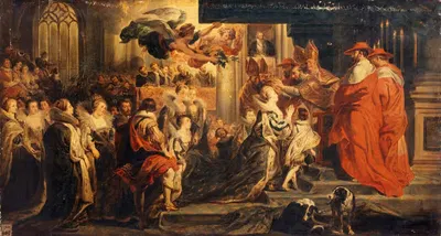Коронация Марии Медичи, 13 мая 1610 года. by Александр Мари Колен, 1835 — digital art print download