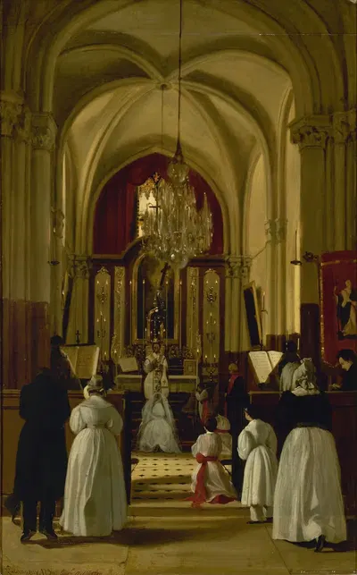 Первая коммуния Леопольдины в Фуркё, 8 сентября 1836 by Огюст де Шатийон, 1836 — digital art print download