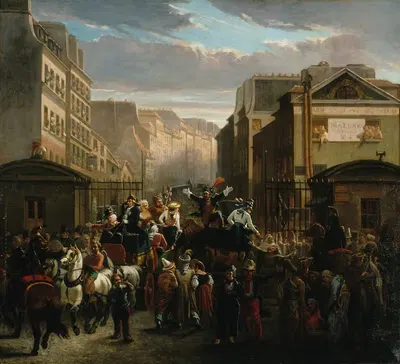 La descente de la Courtille by Charles Nanteuil, 1842 — digital art print download
